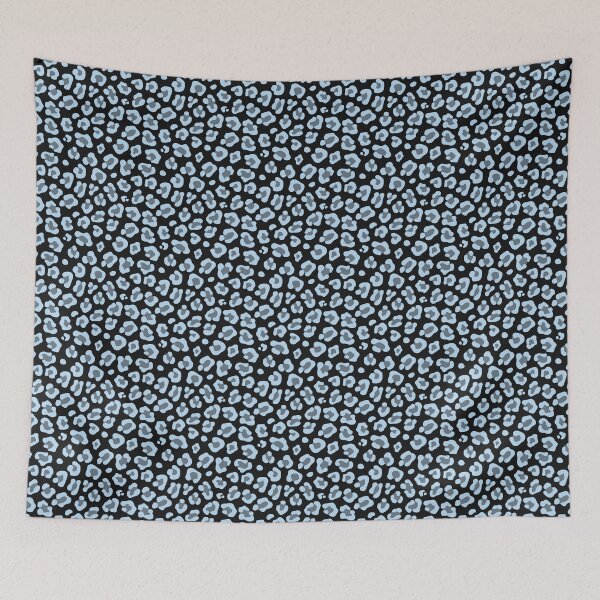 Item preview, Black And Ice Blue Leopard Print designed and sold by pattern-archive.