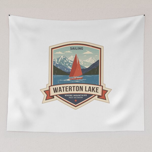 Item preview, Sailing Waterton Lake Where Mountains Meet The Water National Park Travel Souvenir designed and sold by Simsimah26Parks.