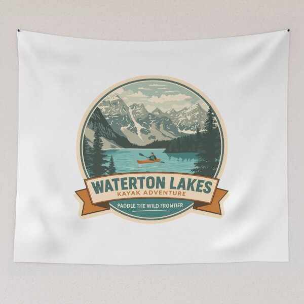 Item preview, Waterton Lakes Kayak Adventure Paddle The Wild Frontier National Park Outdoor Nature Enthusiast designed and sold by Simsimah26Parks.