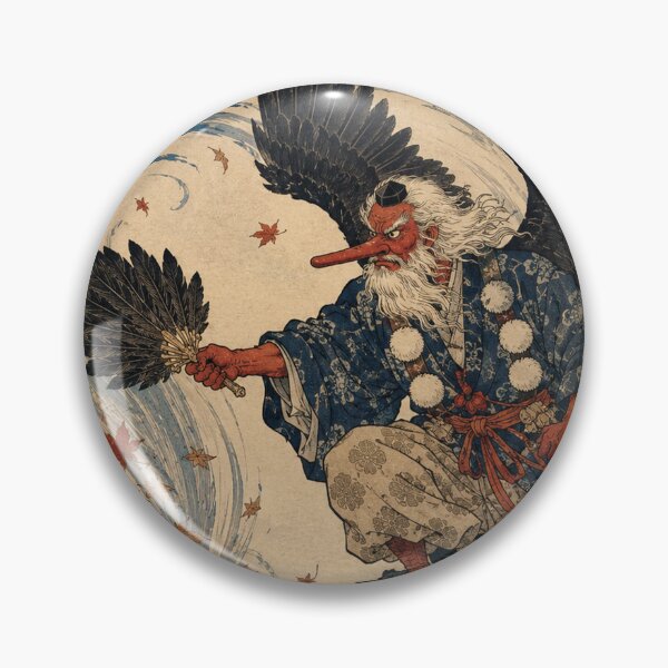 Item preview, Crow Winged Hermit - Vintage Japanese Tengu Ukiyo-e Woodblock designed and sold by bapupa.