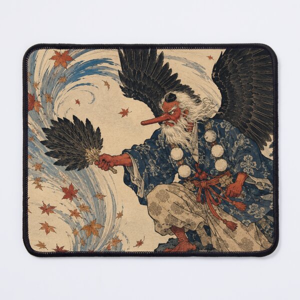 Item preview, Crow Winged Hermit - Vintage Japanese Tengu Ukiyo-e Woodblock designed and sold by bapupa.