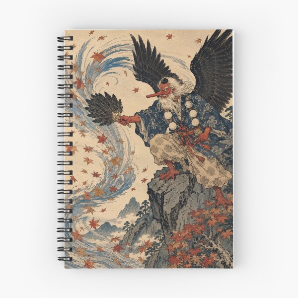 Item preview, Crow Winged Hermit - Vintage Japanese Tengu Ukiyo-e Woodblock designed and sold by bapupa.
