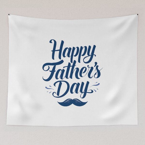 Item preview, Happy Father's Day Typography Mustache Design designed and sold by Kavya Art.