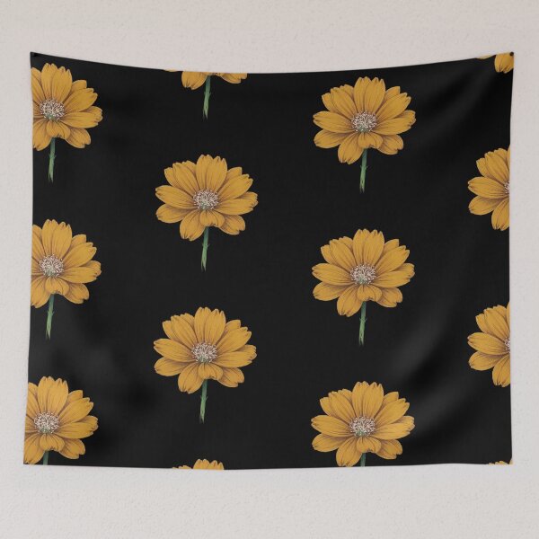 Item preview, Copy of Golden Bloom — Original Mustard Yellow Flower Pencil Drawing Art designed and sold by MoonHoneybyImani.