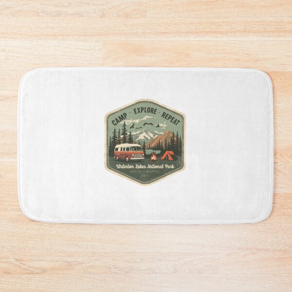 Item preview, Camp Explore Repeat Waterton Lakes National Park Camping Adventure Traveler designed and sold by Simsimah26Parks.