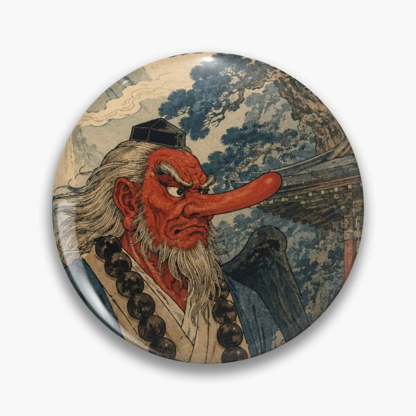 Item preview, Scarlet Longnose - Vintage Japanese Tengu Ukiyo-e Woodblock designed and sold by bapupa.