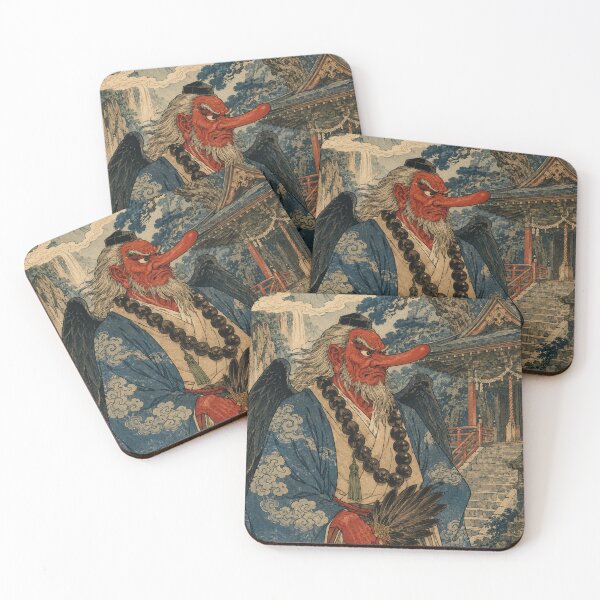 Item preview, Scarlet Longnose - Vintage Japanese Tengu Ukiyo-e Woodblock designed and sold by bapupa.