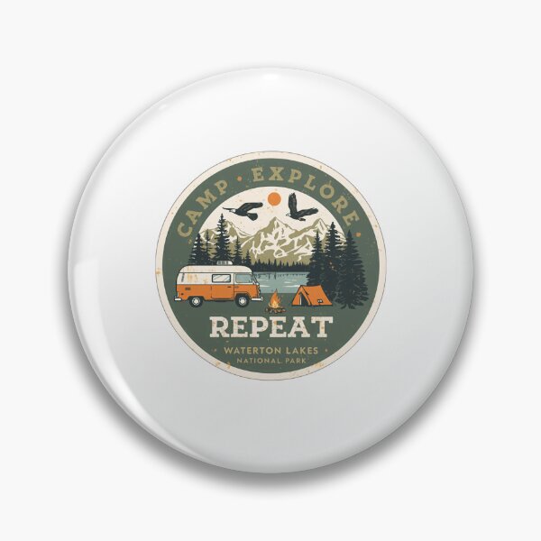 Item preview, Camp Explore Repeat Waterton Lakes National Park Traveler Adventure designed and sold by Simsimah26Parks.