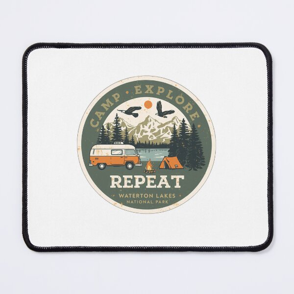 Item preview, Camp Explore Repeat Waterton Lakes National Park Traveler Adventure designed and sold by Simsimah26Parks.