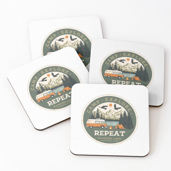 Item preview, Camp Explore Repeat Waterton Lakes National Park Traveler Adventure designed and sold by Simsimah26Parks.