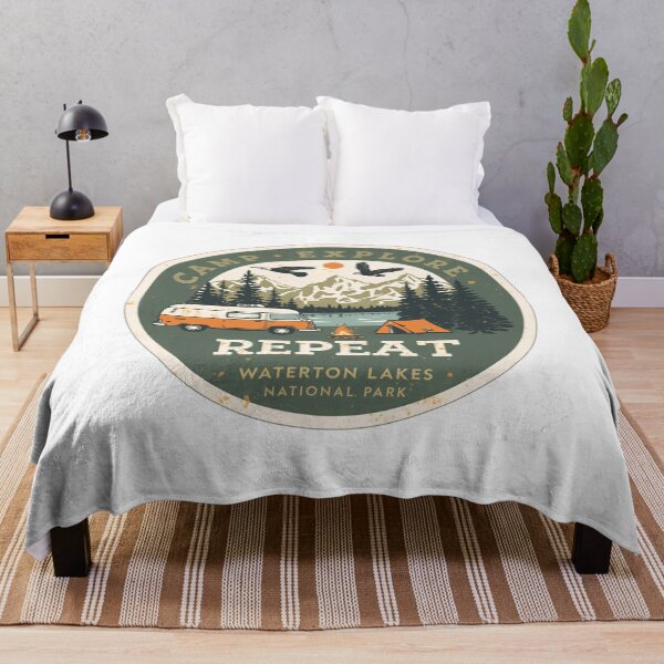 Item preview, Camp Explore Repeat Waterton Lakes National Park Traveler Adventure designed and sold by Simsimah26Parks.