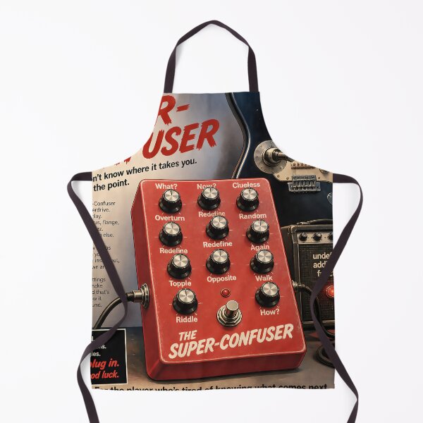 Item preview, The Super-Confuser — 12-Knob Chaos Guitar Pedal Parody designed and sold by Mantramontics.