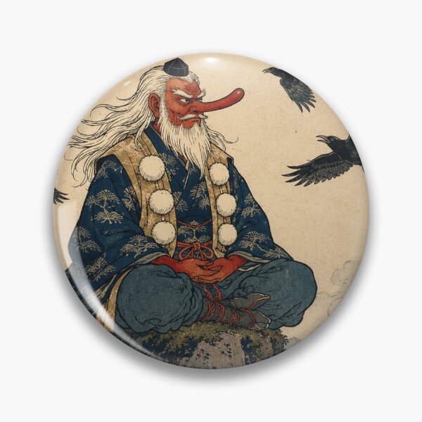 Item preview, Summit Sage - Vintage Japanese Tengu Ukiyo-e Woodblock designed and sold by bapupa.