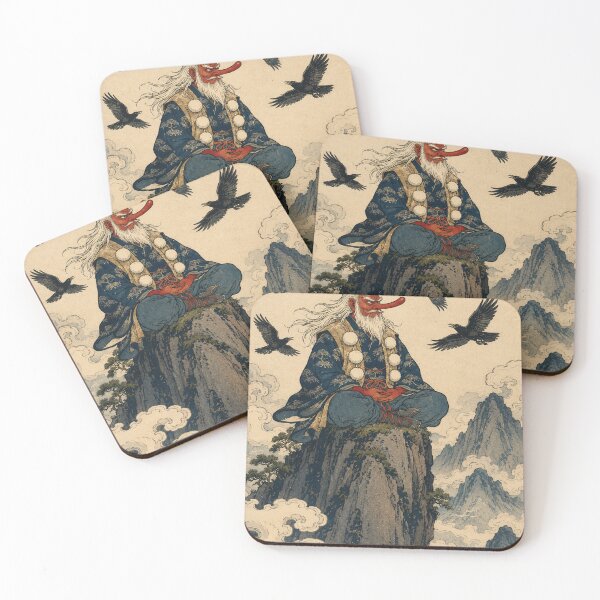 Item preview, Summit Sage - Vintage Japanese Tengu Ukiyo-e Woodblock designed and sold by bapupa.