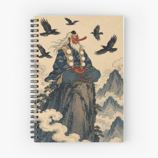 Item preview, Summit Sage - Vintage Japanese Tengu Ukiyo-e Woodblock designed and sold by bapupa.