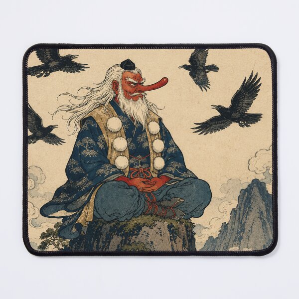 Item preview, Summit Sage - Vintage Japanese Tengu Ukiyo-e Woodblock designed and sold by bapupa.