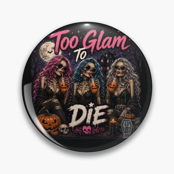 Item preview, Too Glam To Die Gothic Skeleton Girls Halloween Design designed and sold by MotylekAnia.