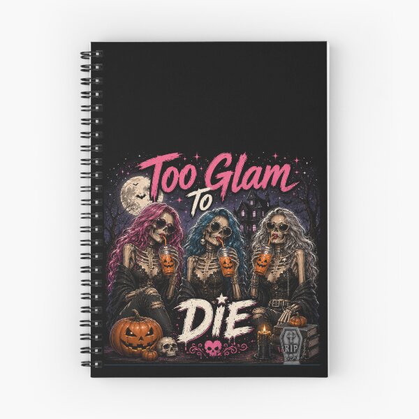 Item preview, Too Glam To Die Gothic Skeleton Girls Halloween Design designed and sold by MotylekAnia.
