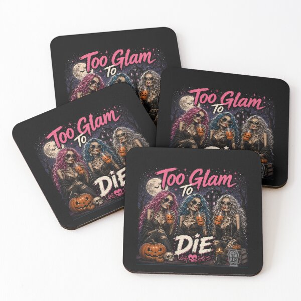 Item preview, Too Glam To Die Gothic Skeleton Girls Halloween Design designed and sold by MotylekAnia.