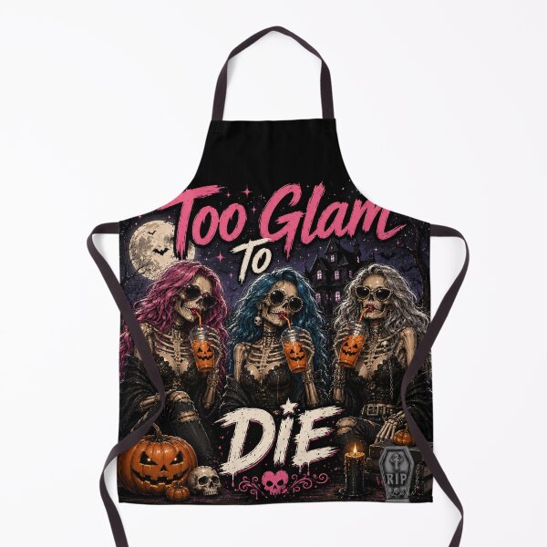Item preview, Too Glam To Die Gothic Skeleton Girls Halloween Design designed and sold by MotylekAnia.