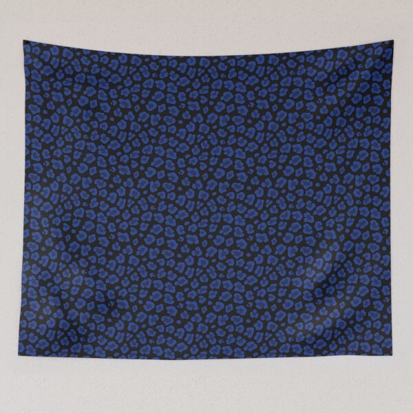 Item preview, Black And Royal Blue Leopard Print designed and sold by pattern-archive.
