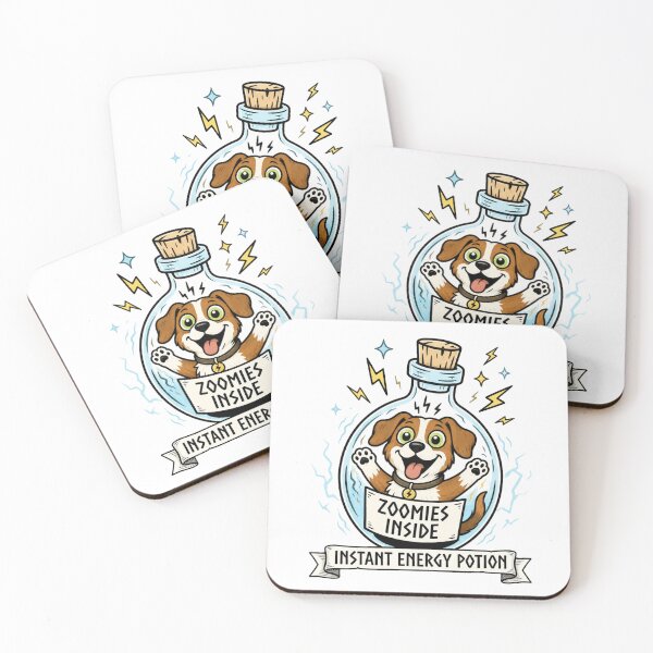 Item preview, Zoomies Inside – Instant Energy Potion Funny Dog Cartoon designed and sold by MythoWorldddd.