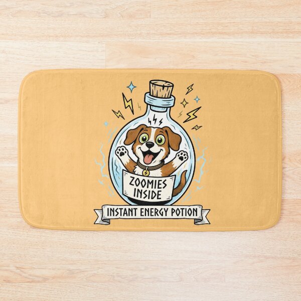 Item preview, Zoomies Inside – Instant Energy Potion Funny Dog Cartoon designed and sold by MythoWorldddd.