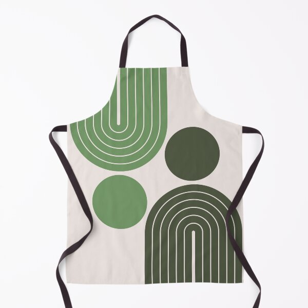 Item preview, Mid Century Modern Geometric Rainbow Arch Sage and Olive Green designed and sold by nineFlorals.