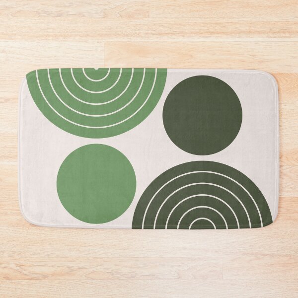 Item preview, Mid Century Modern Geometric Rainbow Arch Sage and Olive Green designed and sold by nineFlorals.