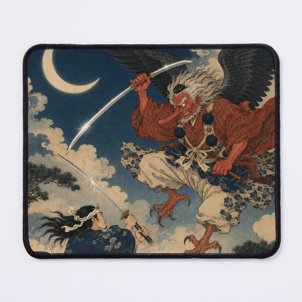 Item preview, Swordmaster Wraith - Vintage Japanese Tengu Ukiyo-e Woodblock designed and sold by bapupa.