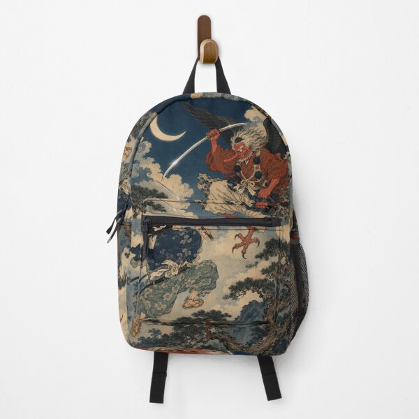 Item preview, Swordmaster Wraith - Vintage Japanese Tengu Ukiyo-e Woodblock designed and sold by bapupa.