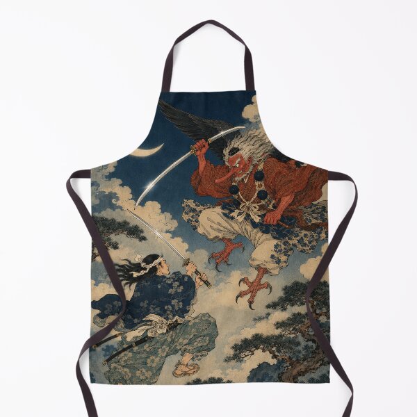 Item preview, Swordmaster Wraith - Vintage Japanese Tengu Ukiyo-e Woodblock designed and sold by bapupa.