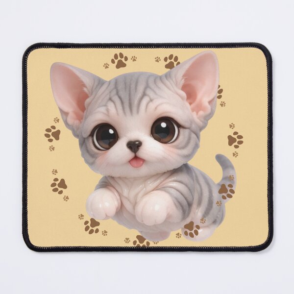 Item preview, Cute Sphynx Cat Puppy Kitten Paw Prints Art designed and sold by Soluna Studio.