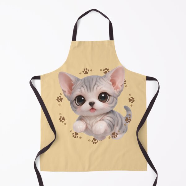 Item preview, Cute Sphynx Cat Puppy Kitten Paw Prints Art designed and sold by Soluna Studio.