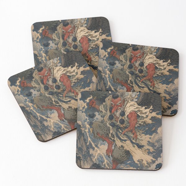 Item preview, Temple Marauder - Vintage Japanese Tengu Ukiyo-e Woodblock designed and sold by bapupa.
