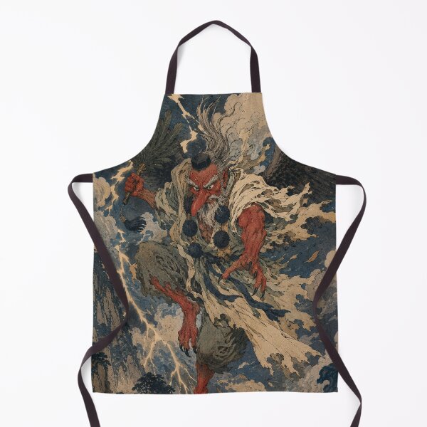 Item preview, Temple Marauder - Vintage Japanese Tengu Ukiyo-e Woodblock designed and sold by bapupa.