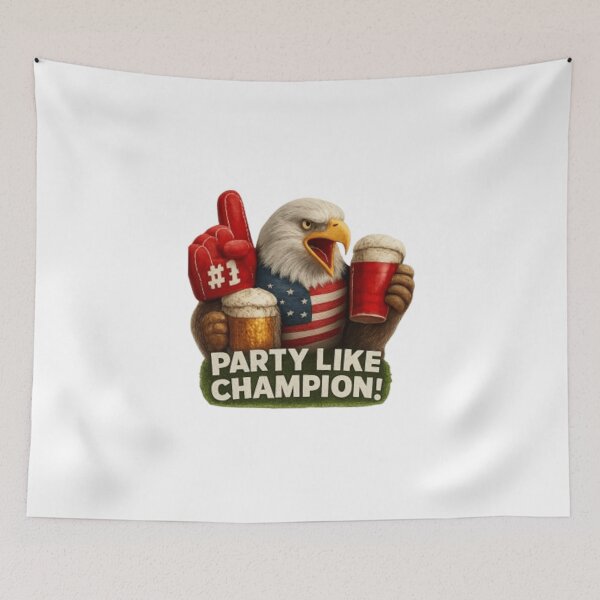 Item preview, Party Like a Champion! USA Eagle Fan StickerParty Like A Champion designed and sold by syndia2209.