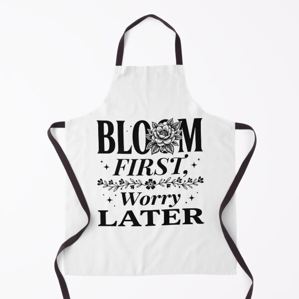 Item preview, Bloom First Worry Later | Minimalist Self-Care Quote designed and sold by PrintTycoon.