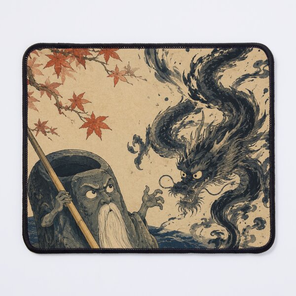 Item preview, Ink Brush Sage - Vintage Japanese Tsukumogami Ukiyo-e Woodblock designed and sold by bapupa.