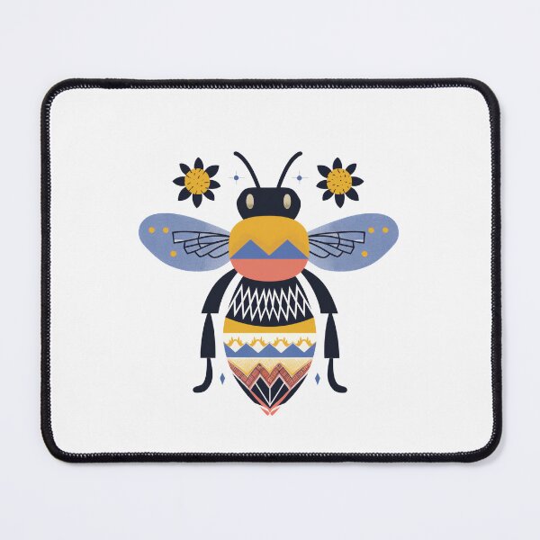 Item preview, Scandinavian Folk Art, Bee With Flowers designed and sold by xiao xuans.
