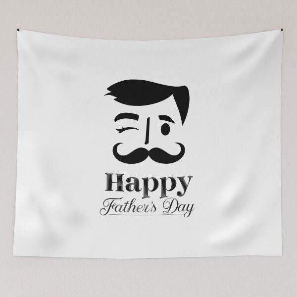 Item preview, Happy Father's Day Mustache Wink Dad Design designed and sold by Kavya Art.