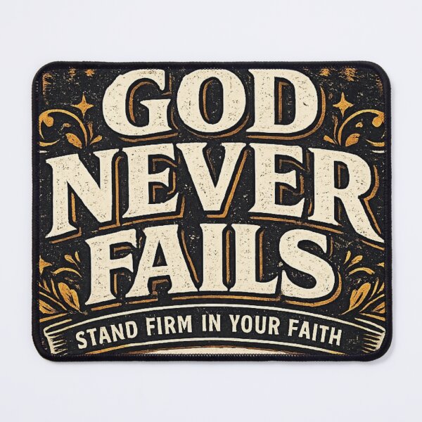 Item preview, God Never Fails Christian Faith Inspirational Sticker designed and sold by Omanut Studio — By Ashwin..