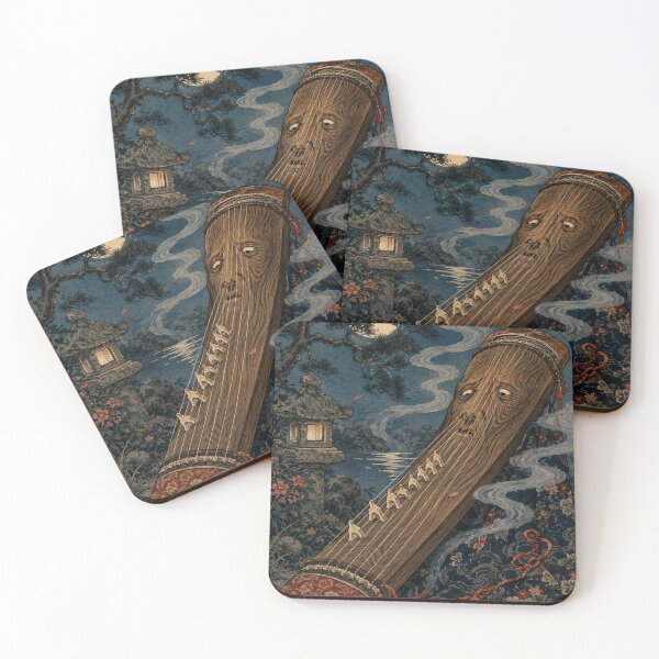 Item preview, Melodic Weaver - Vintage Japanese Tsukumogami Ukiyo-e Woodblock designed and sold by bapupa.