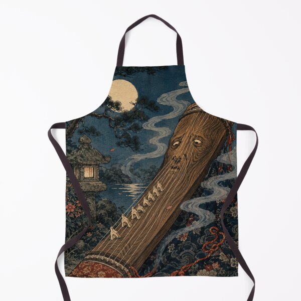 Item preview, Melodic Weaver - Vintage Japanese Tsukumogami Ukiyo-e Woodblock designed and sold by bapupa.