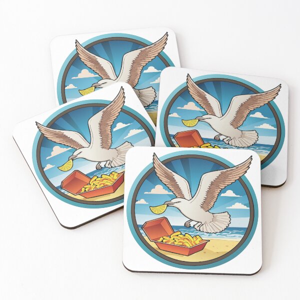 Item preview, Seagull Snack Thief Retro British Seaside designed and sold by Bear Wolf Design.