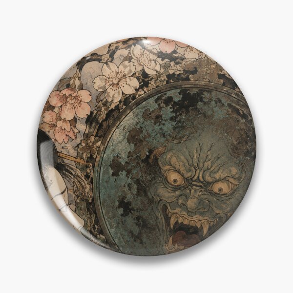 Item preview, Mirror Reflection - Vintage Japanese Tsukumogami Ukiyo-e Woodblock designed and sold by bapupa.