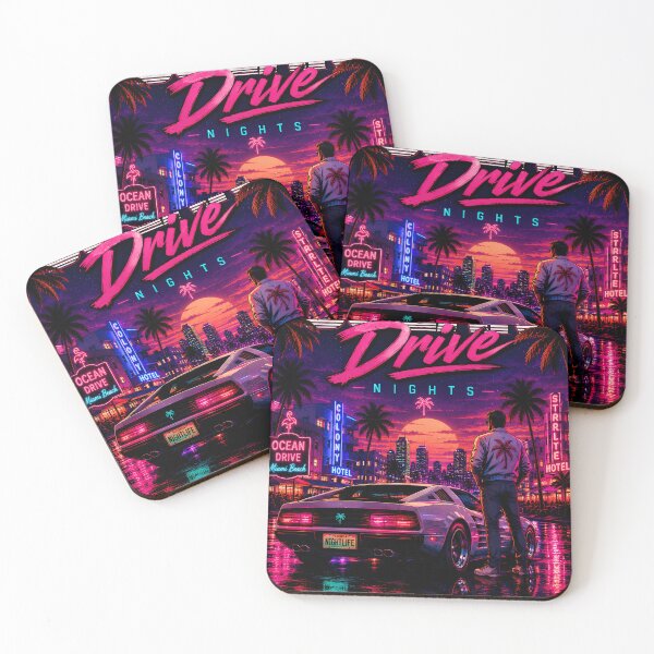 Item preview, Neon Vice Night Drive - Retro 80s Crime City Aesthetic Car Design designed and sold by IvoryClothingCo.
