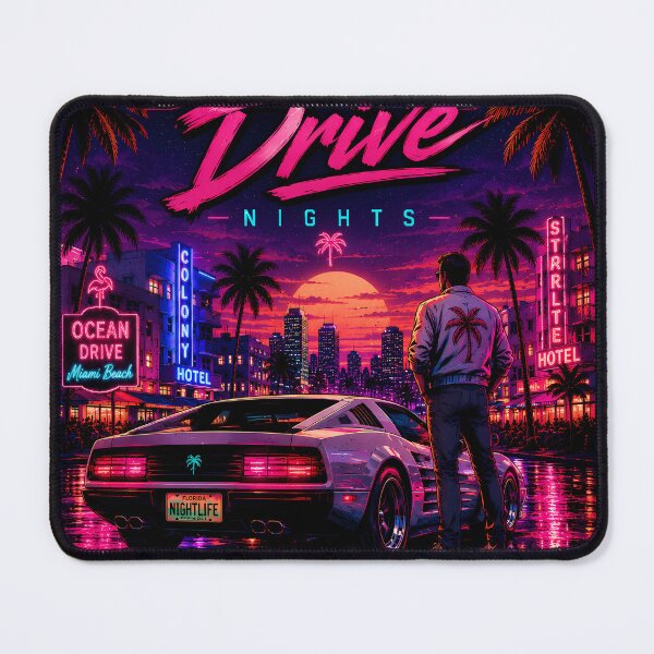 Item preview, Neon Vice Night Drive - Retro 80s Crime City Aesthetic Car Design designed and sold by Ivory Code.