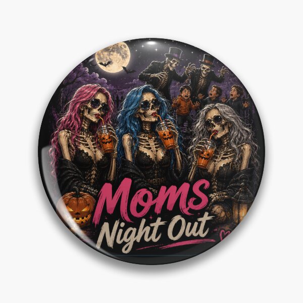 Item preview, Moms Night Out Skeleton Halloween Gothic Girls Party Design designed and sold by MotylekAnia.