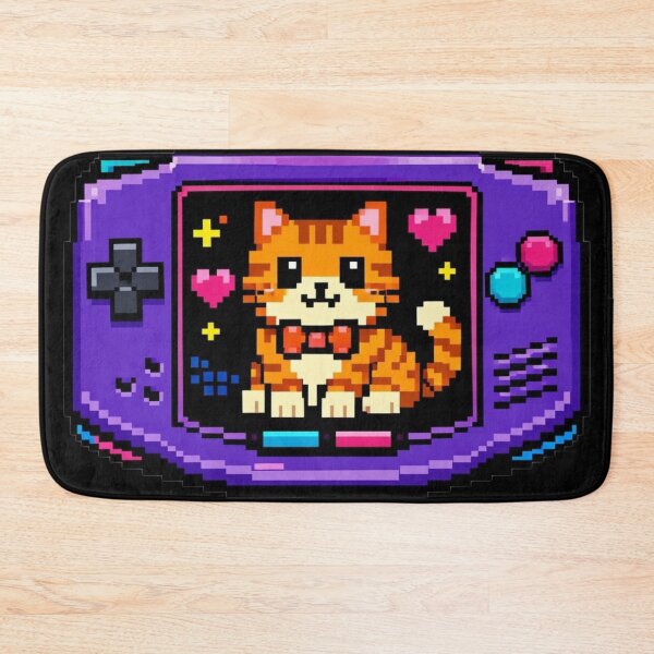 Item preview, Pixel Art Orange Tabby Cat in Retro Gaming Console Sticker designed and sold by Timeless Junction.